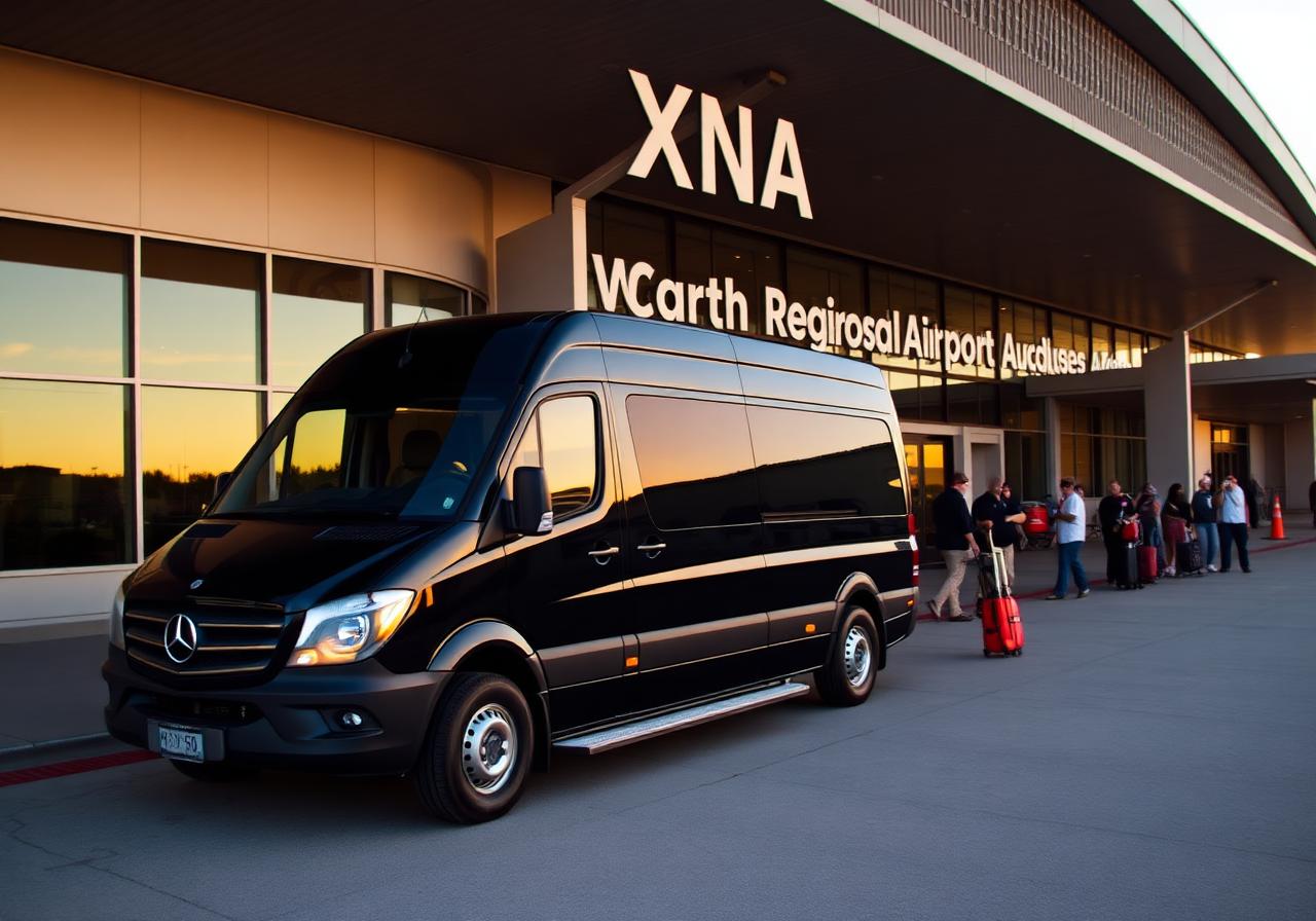 Sprinter parked at XNA Northwest Arkansas Regional Airport